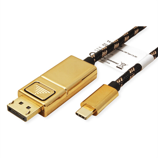 ROLINE GOLD Adptrkb.USB C-DP 4K ST/ST 2m - Digital/Daten - Digital/Display/Video (11.04.5849)