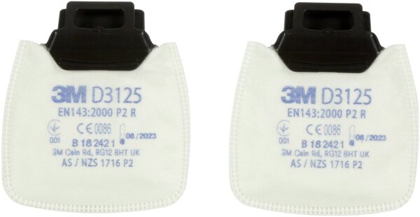 3M Secure Click Partikelfilter P2 R D3125 2 Stück (D3125)