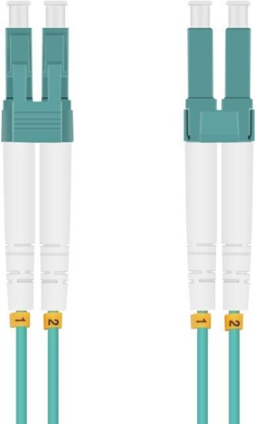 HERWECK helos LWL Patchkabel 50/125µm OM3 LC 1,5m LC Duplex Stecker/Stecker, aqua (218694)