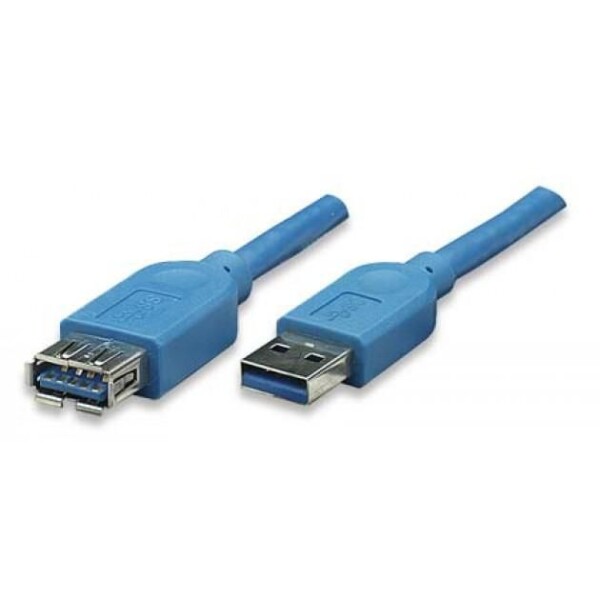 TECHLY USB3.0 Verlängerungskabel Stecker/Buchse TypA 3m blau