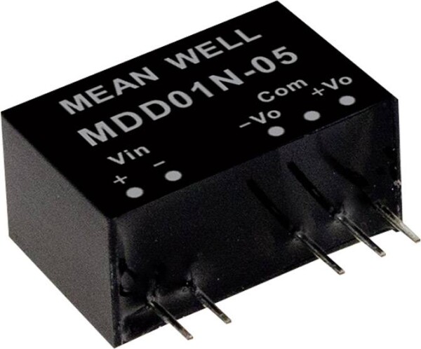 MEAN WELL MDD01L-09 DC/DC-Wandlermodul 56 mA 1 W Anzahl Ausgänge: 2 x