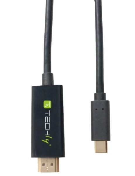 TECHLY USB Typ C ST auf HDMI 2.0 4K, 2m, schwarz