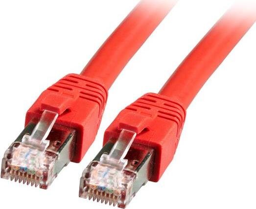 EFB ELEKTRONIK EFB RJ45 Patchkabel S/FTP, Cat.8.1,BC, LSZH, 0,5m, rot