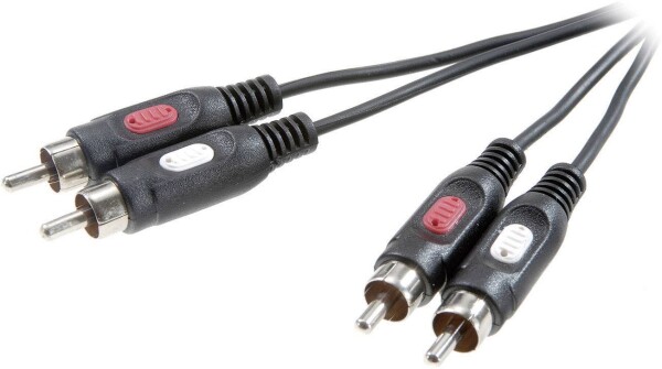 CONRAD SpeaKa Professional Cinch Audio Anschlusskabel [2x Cinch-Stecker - 2x Cinch-Stecker] 5 m Schw