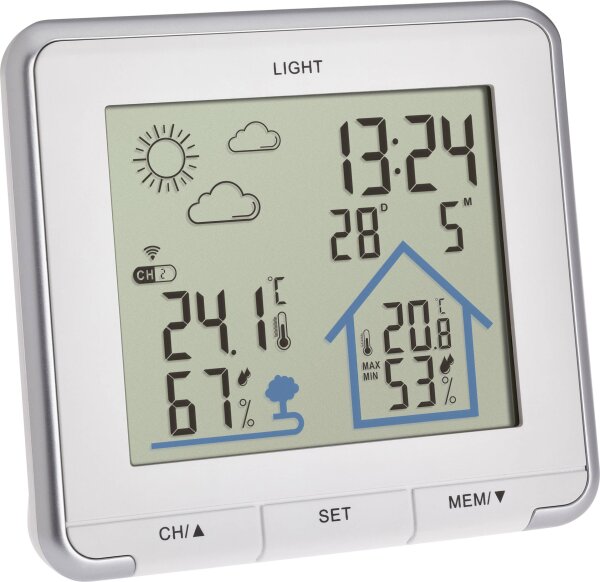 TFA-DOSTMANN Funk-Wetterstation LIFE 35.1153.02 Funk-Wetterstation Vorhersage für 12 bi