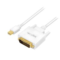 LOGILINK Mini DisplayPort-Kabel DP 1.2 zu DVI, weiß...