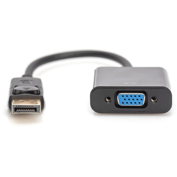 ASSMANN Adapterkabel DisplayPort Stecker auf VGA HD15 Buchse 0,15m AWG28 doppelte Schirmung