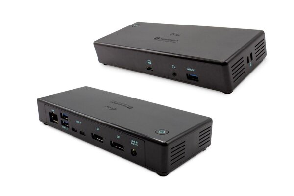 I-TEC Thunderbolt3/USB-C Dual DisplayPort 4K Docking Station 2x DP 1x GLAN 1x USB 3.1 2xUSB 3.0