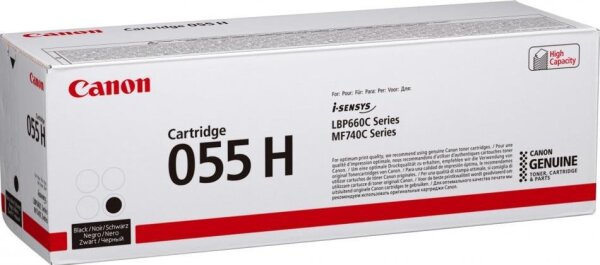 CANON 055 H - Hohe Ergiebigkeit - Schwarz - Original - Tonerpatrone - für i-SENSYS LBP663Cdw, LBP664