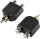 SPEAKA PROFESSIONAL Cinch Audio Y-Adapter [1x Cinch-Stecker - 2x Cinch-Buchse] Schwarz