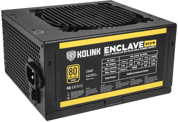 KOLINK Enclave 80 PLUS Gold Netzteil, modular - 500 Watt