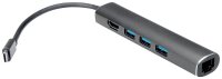 VALUE USB Typ C Dockingstation, HDMI 4K, 3x USB Typ A,...