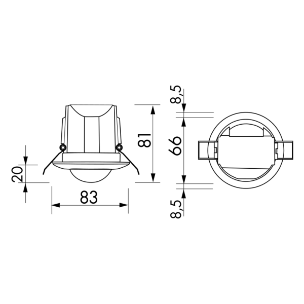 BEG Luxomat Einbau Präsenzmelder 92184 PD3-1 C-DE Micro 360 weiss