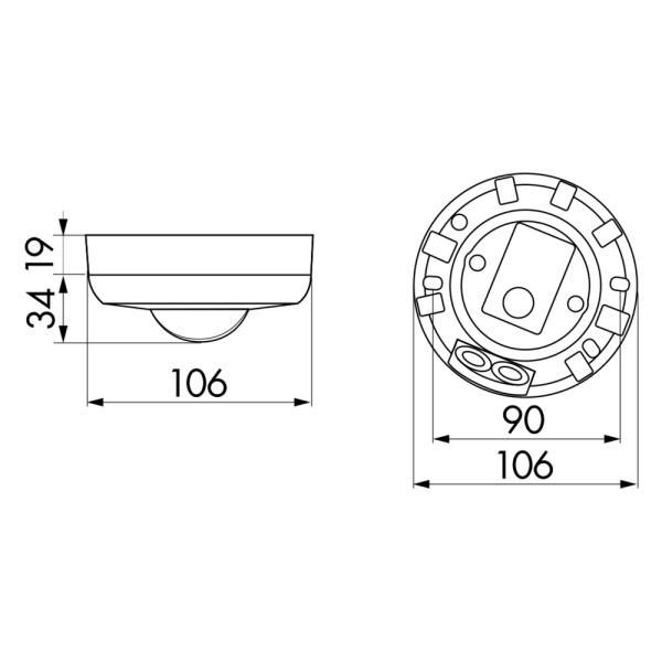 B.E.G. BRUECK ELECTRONIC GMBH BEG Luxomat AP Bewegungsmelder 92219 PD3-1C-AP Micro weiß