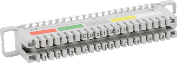 COBINET 112682 LSA-Anschlussleiste 2/10 zu 10DA m.Farbcode f.Montagewanne/-kana