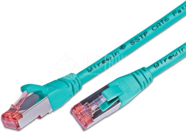 WIREWIN KAT6 Patchkabel, S/FTP, LSOH, Lifetime Warranty, türkis RJ45 Patchkabel (PKW-PIMF-KAT6 10.0