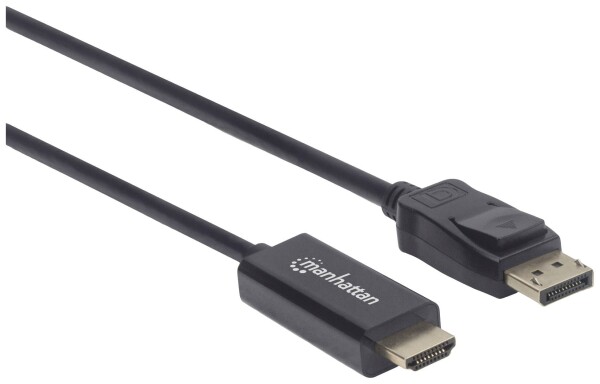 IC INTRACOM Manhattan 4K@60Hz DisplayPort auf HDMI-Kabel 1,8m schwarz