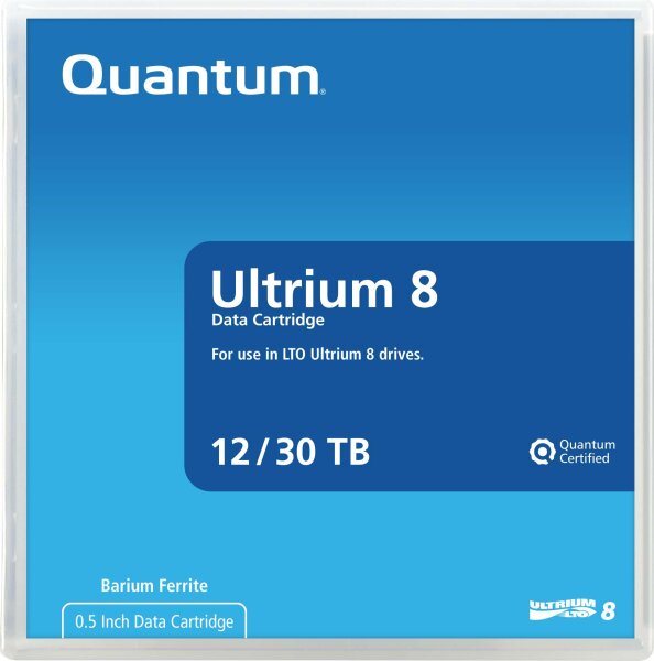 QUANTUM Data Cartridge LTO8 Media Ultrium 12TB/30TB