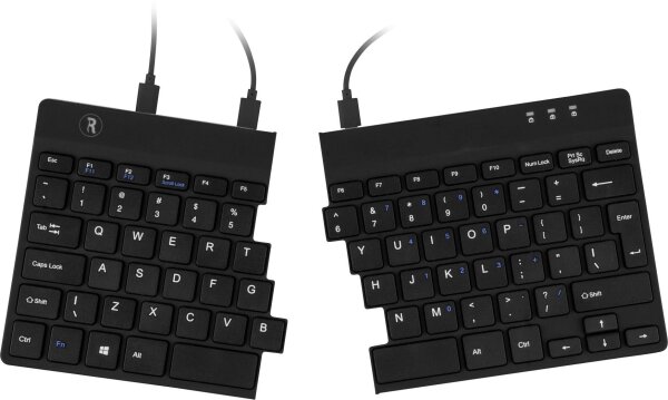 R-GO TOOLS Split Tastatur DE-Layout schwarz