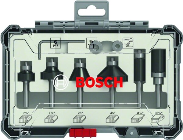 BOSCH Fresa Edging Trim undSet 6 pz. manico Accessories (2607017470)