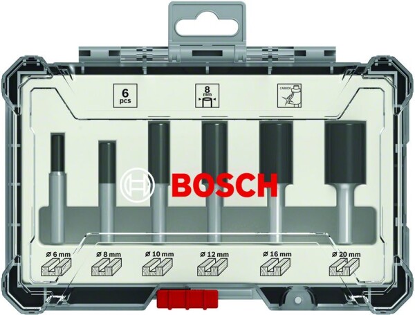 BOSCH Nutfräser Set 6 tlg. 6mm Schaft Accessories 2607017465 (2607017465)