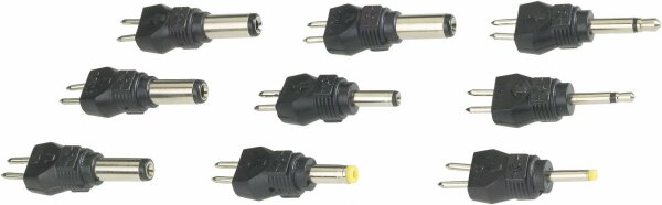 VOLTCRAFT MW 8XC2 Netzgeräte Adapter-Set mit 2 Klinkenadapter und 7 Niedervolt-Adapter, gerade 9 T