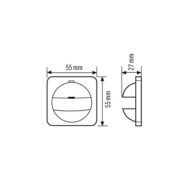 ESYLUX ESY Abdeckung Abdeckung IP20-BJSI weiß ähnlich RAL 9010 für MD 180i EP10427145