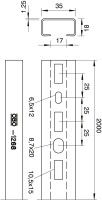 OBO BETTERMANN OBO Profilschiene CML3518P2000FT gelocht,...