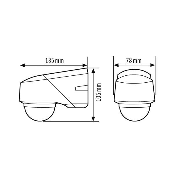 ESYLUX Bewegungsmelder 230° RC 230i UC weiß mit Unterkriechschutz 12-24V EM10015649