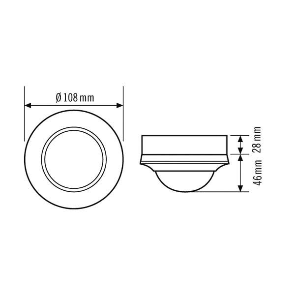 ESYLUX Decken- PD-C360i/24 DUOplus-SM weiß Präsenzm 360° Aufputz, EP10426810