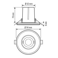 ESYLUX EP10428548 Unterputz Bewegungsmelder 360 °...