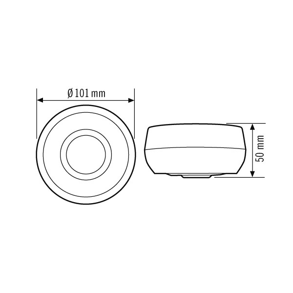 ESYLUX Decken- MD 360/8 Basic SMB Bewegungsmelder 360° Aufputz Reichweite