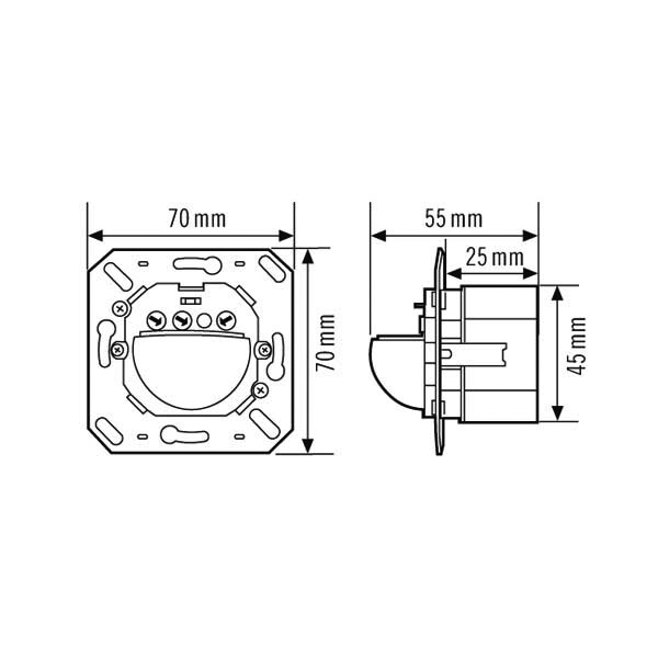 ESYLUX UP Bewegungsmelder 180 MD180i/R mit integriert. Akustiksensor EM1005501