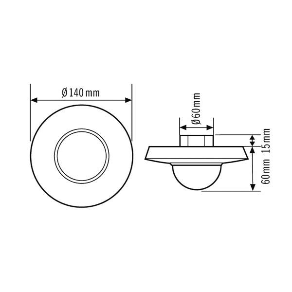 ESYLUX UP Präsenzmelder PD360i/24 Master 360 weiss EM1042510