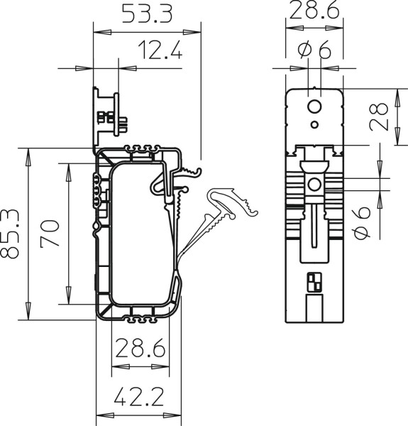 OBO BETTERMANN OBO Grip Sammelhalterung 2031 20 SP 20xNYM3x1,5 PP lichtgrau RAL7035 220540