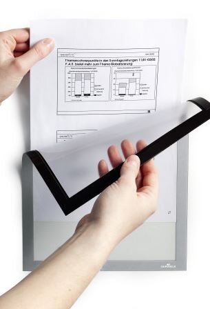 DURABLE Magnetrahmen DURAFRAME MAGNETIC, DIN A4, silber zur Anwendung an allen metallischen Oberfläc