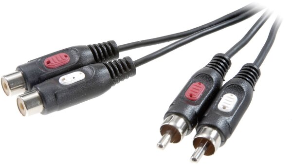 CONRAD SpeaKa Professional Cinch Audio Verlängerungskabel [2x Cinch-Stecker - 2x Cinch-Buchse] 10 m