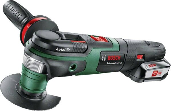 BOSCH Home and Garden Multifunktionswerkzeug AdvancedMulti 18, 1 Akku 0603104001 Akku-Multifunk