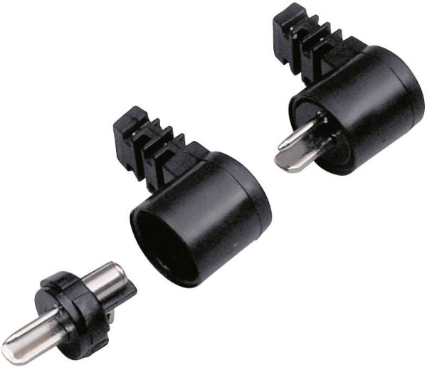 BKL Electronic Lautsprecher-Steckverbinder Stecker, gewinkelt Polzahl: 2 Schwarz 1 St.