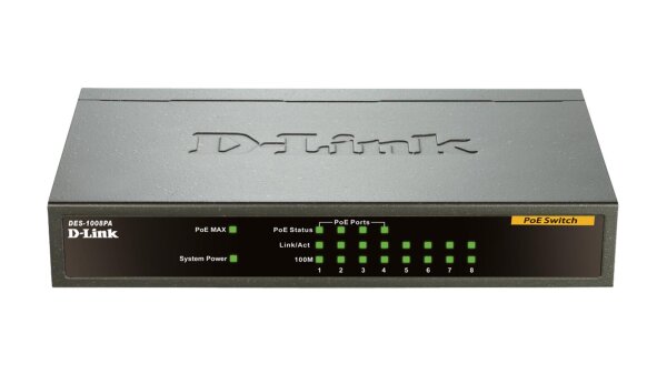 D-LINK 8-Port Layer2 PoE Fast Ethernet Switch