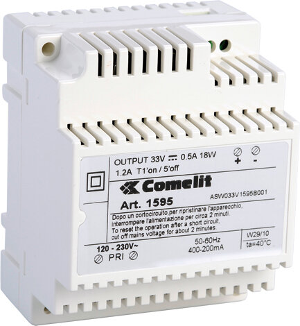 COMELIT Netzgerät 33V DC 1595 f.Türstationen Sys.SBC u.VIP 4DIN Modul