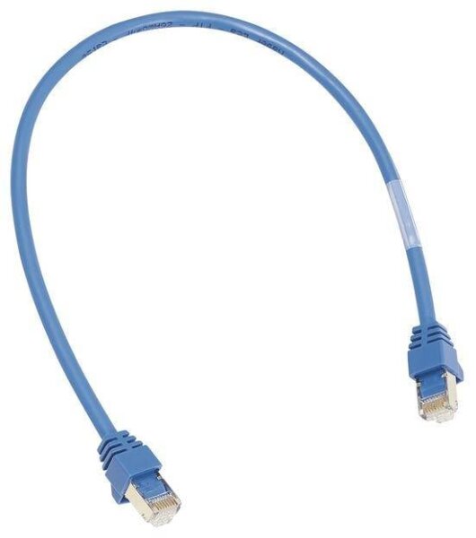 HAGER Patchleitung 1m blau ZZ45WAN100 m.2xRJ45 Stecker f.WAN-Anwendung