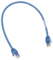 HAGER Patchleitung 1m blau ZZ45WAN100 m.2xRJ45 Stecker...