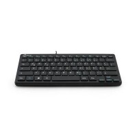 MEDIARANGE Tastatur USB 2.0 Kompakt Flach 78 Tasten Schwarz