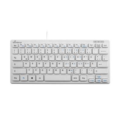 MEDIARANGE Tastatur USB 2.0 Kompakt Flach 78 Tasten weiß