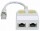 Adapter RJ45/Stecker - RJ45/Buchse x2 geschirmt   10/100BT