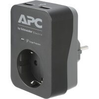 APC Essential SurgeArrest 1 Outlet 2 USB Ports Black 230V...