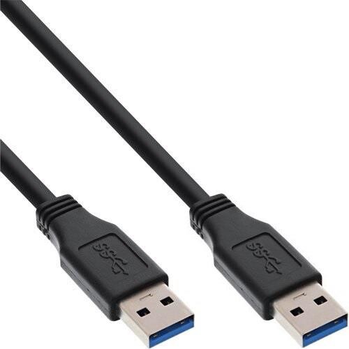 INLINE USB 3.0 Kabel, A an A, schwarz, 2m