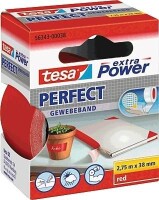 TESA extra Power Perfect Gewebeband 2,75m 38mm rot