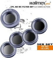 WALIMEX PRO Filter Set CPL/ND/MC für DJI OSMO Action...